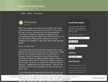 Tablet Screenshot of michaelsunsolicitedadvice.com